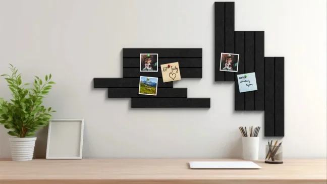 Filcové panely na zeď 90×60 cm černé