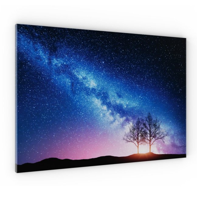 Magnetická tabuľa METALboards, mliečna dráha a strom 90x60 cm