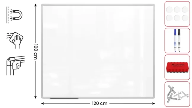 Magnetická tabule 120x100 ALLboards PREMIUM
