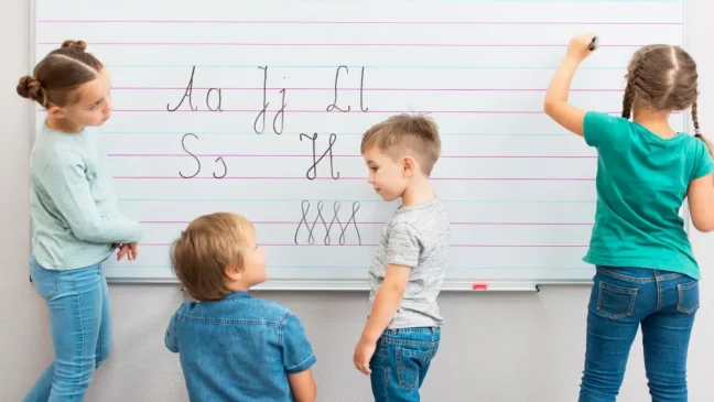 Bílá suchostíratelná tabule 150×100 cm s hliníkovým rámem, magnetickou fólií (trojlinka)