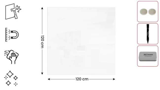 Skleněná tabule 120x120 ALLboards PREMIUM