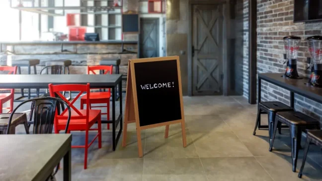 Reklamní áčko s křídovou tabulí 100x50 cm- zlaté