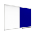 Modrá textilní a bílá magnetická tabule v hliníkovém rámu 90x60cm