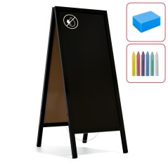 Allboards Reklamné áčko s kriedovou tabuľou 150x61cm - ČIERNÉ