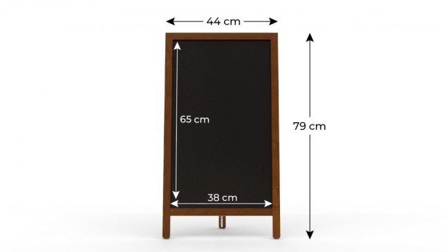 Reklamné vodeodolné áčko s kriedovou tabuľou 78x44 cm- jednostranné