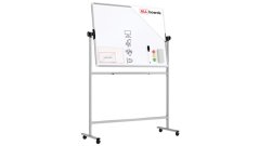 Mobilní tabule TM Idea, oboustranná, otočná, za sucha stíratelná, magnetická, 120x90 cm – řada FLEX