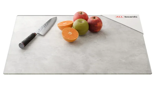 Skleněná krájecí deska BETON II 60 × 52 cm
