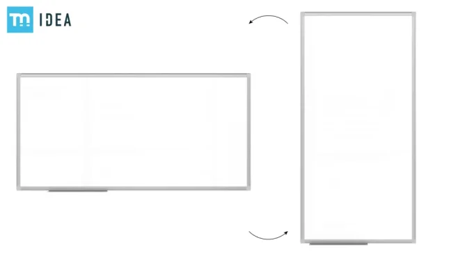 Bílá popisovací magnetická tabule 120x60 cm v hliníkovým rámu – TM IDEA® série Flex