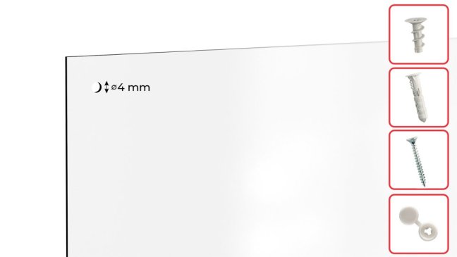 Magnetická tabule SLIMboard bezrámová smazatelná za sucha 90x30 cm