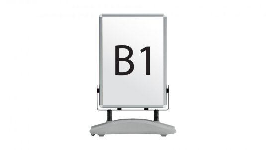 Obojstranná reklamná tabuľa Waterbase B1 OWZ - strieborný hliníkový rám