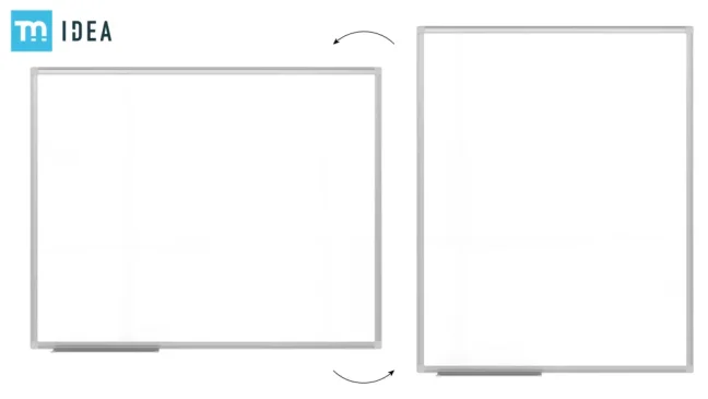 Biela popisovacia magnetická tabuľa 100x80 cm v hliníkovom ráme – TM IDEA® séria Flex