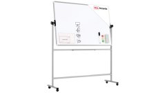 Mobilní tabule TM Idea, oboustranná, otočná, za sucha stíratelná, magnetická, 150x100 cm – řada FLEX