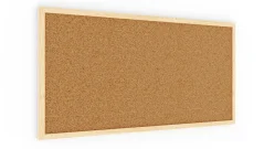 Korková tabuľa 80x40 cm drevený rám NATURAL