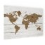 Magnetická tabule METALboards, mapa světa ve světlých barvách 90x60 cm