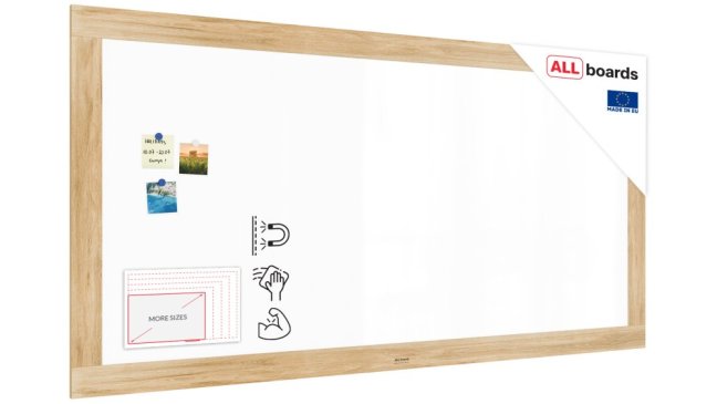 Magnetická tabule PREMIUM 200x100 cm v rámu v barvě dubu