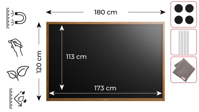 Magnetická tabuľa 180x120 ALLboards NATURAL VODĚODOLNÁ