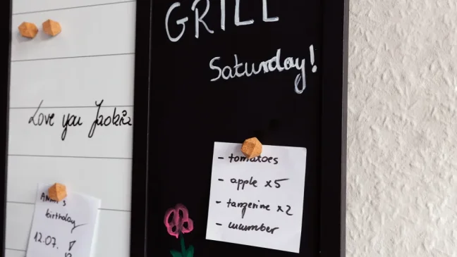 Magnetická nástěnka 3v1 ALLboards COMBI: bílá suchostíratelně-magnetická, bílá magneticko-křídová a korková 60x40 cm