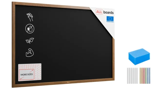 Tabule černá křídová v dřevěném rámu 150x100 cm