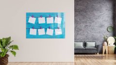 Skleněná magnetická tabule- dekorativní obraz POZNÁMKY PLÁNOVAČ 90x60 cm