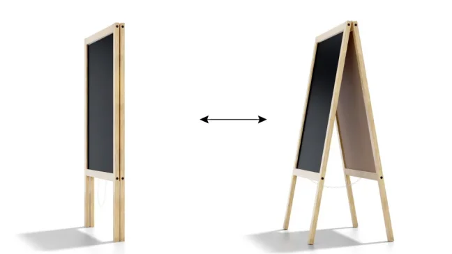Reklamní áčko s křídovou tabulí 100x50 cm-přírodní rám