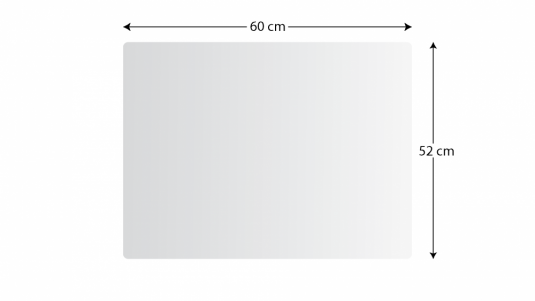 Skleněná kuchyňská deska BÍLÁ 60x52 cm - krájecí, ochranná deska