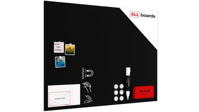 Magnetická tabuľa 120x90 ALLboards METAL - čierna
