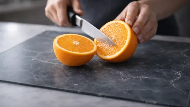 Sklenená kuchynská doska MRAMOR ANTRACIT 60x52cm - doska na krájanie - ochranná doska