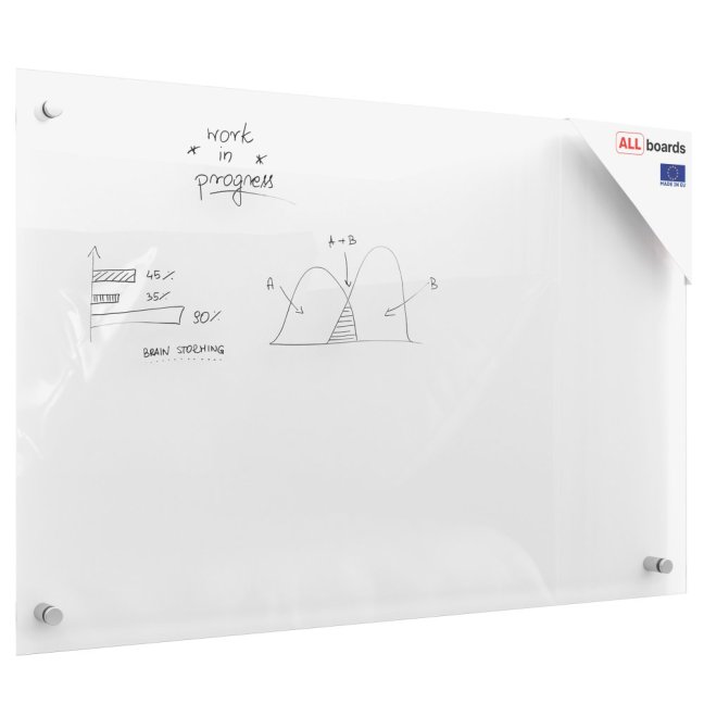 Skleněná nemagnetická tabule TRANSPARENTNÍ 120×90 cm