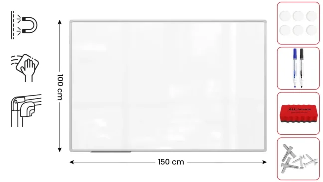 Magnetická tabuľa 150x100 ALLboards PREMIUM