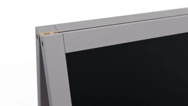 Reklamní áčko šedé barvy s křídovou tabulí 118x61 cm