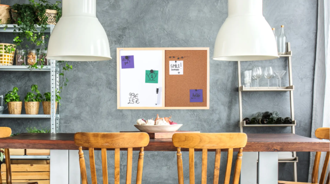 Korková a magnetická tabule 60x40 cm COMBI dřevěný rám