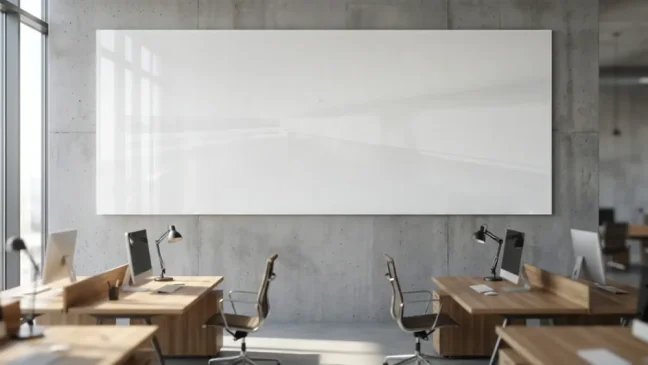 Sklenená magnetická tabuľa 300×120 cm PREMIUM SUPERWHITE