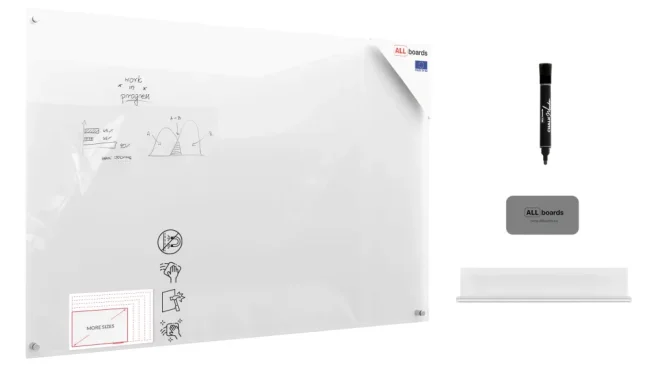 Skleněná nemagnetická tabule TRANSPARENTNÍ 150×100 cm