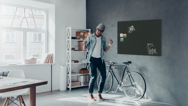 Magnetická tabuľa 120x90 ALLboards METAL - čierna