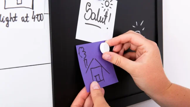 Kombinovaná tabuľa 3 v 1 ALLboards COMBI: bielá suchostierateľno-magnetická, magneticko-kriedová a korková 90x60 cm