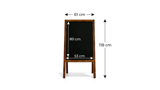 Allboards Reklamné áčko s kriedovou tabuľou 118x61 cm - vodeodolné