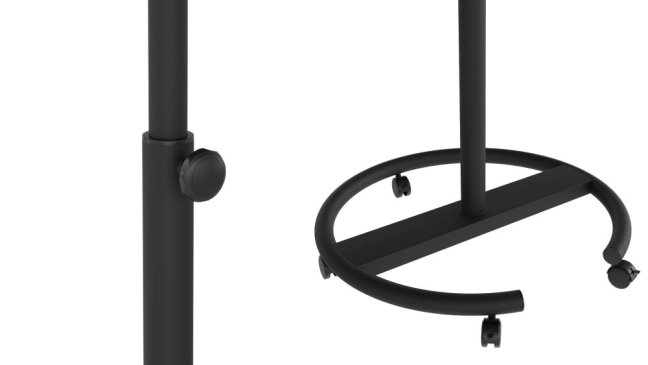 Mobilní magnetický flipchart se stíratelným povrchem 100 × 70 cm černý