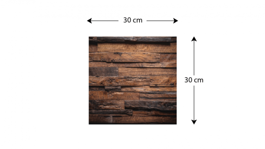 Sklenená magnetická skrinka na kľúče 30x30 cm - staré drevo