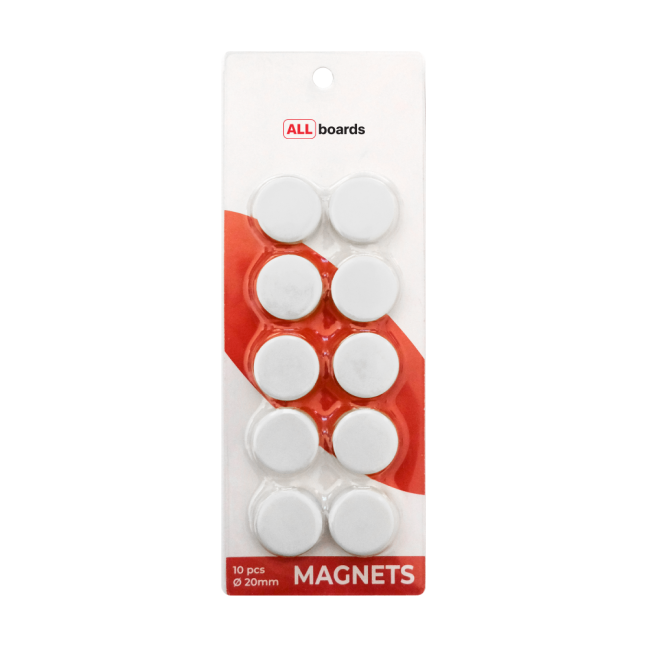 Magnet na tabule 20mm - Bielá