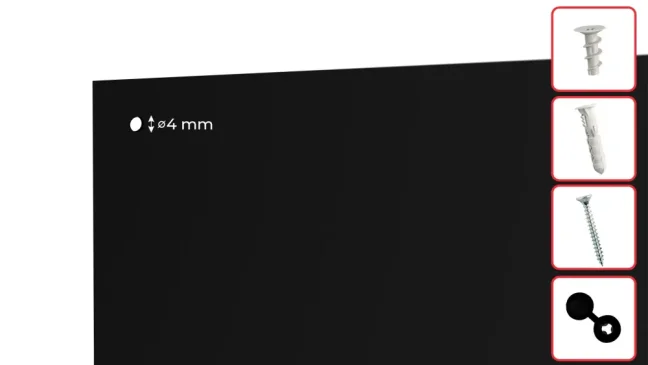 Bezrámová magnetická kriedová tabuľa magnetický panel SLIMboard 150x120 cm