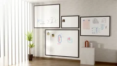 Magnetická suchostierateľná tabuľa biela 100 × 80 cm – čierny drevený rám