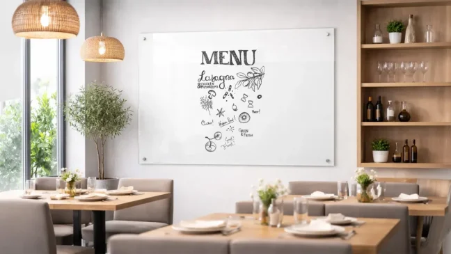 Sklenená nemagnetická tabuľa TRANSPARENTNÁ 150×120 cm