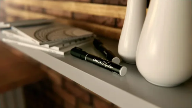 Sada kriedových markerov ALLboards – 4 ks čierne