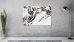 Sklenená magnetická tabule- dekoratívne obraz ZLATO BIELY MRAMOR 90x60 cm