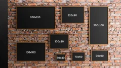 Tabule černá křídová v dřevěném rámu 90x60 cm