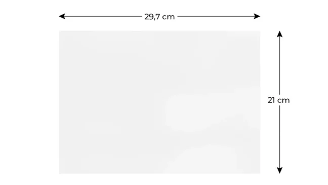 Magnetická tabuľa SLIMboard bezrámová zmazateľná za sucha 29.7x21 cm