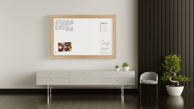 Magnetická tabule PREMIUM 150x100 cm v rámu v barvě dubu
