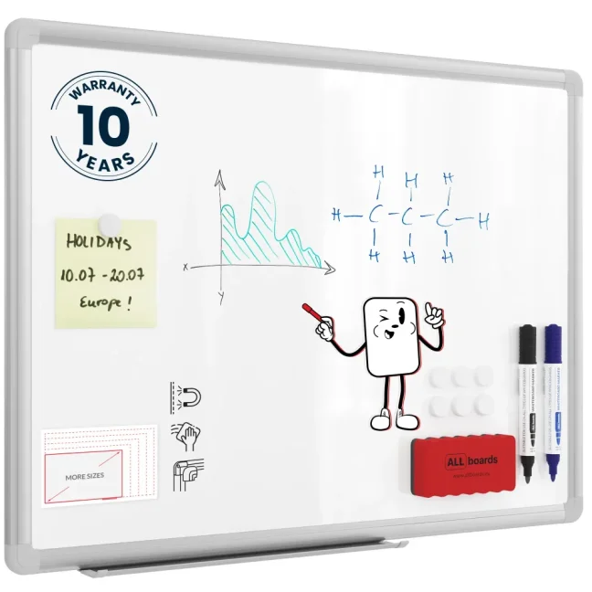 Allboards biela magnetická tabuľa 60x45 cm