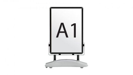 Obojstranná reklamná tabuľa A1 v čiernom hliníkovom ráme