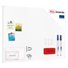 Magnetická tabuľa SLIMboard bezrámová zmazateľná za sucha 90x60 cm + PRÍSLUŠENSTVO ZADARMO